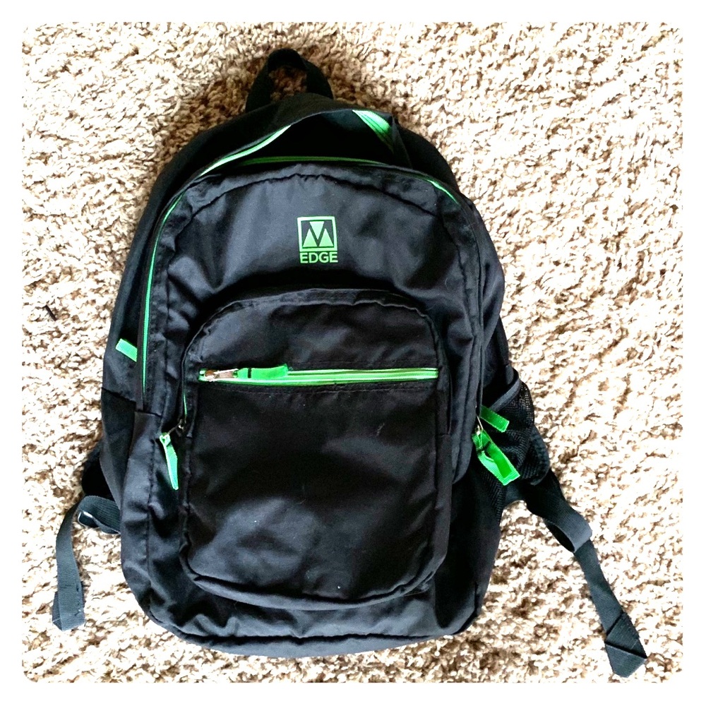 Black and neon green backpack!